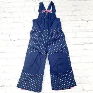 Lands End Heart Print Snow Bib Pants 2T